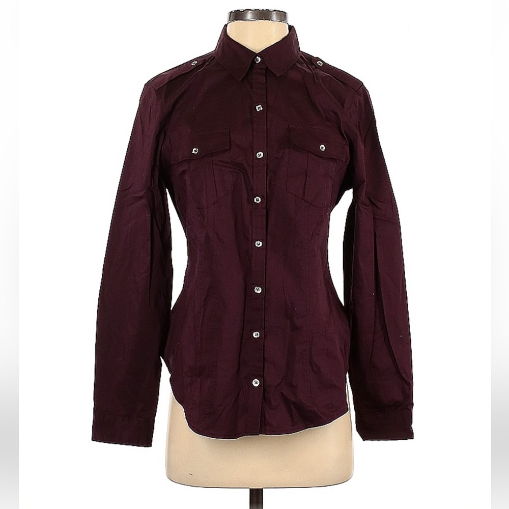 7th Avenue Design Studio NY & Company burgundy blouse in women’s size small